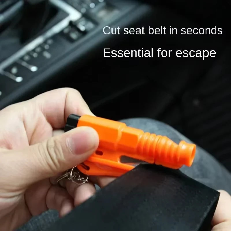 Car Safety Hammer Auto Emergency Glass Window Breaker Seat Belt Cutter Life-Saving Car Emergency Escape Hammer Survival Whistle